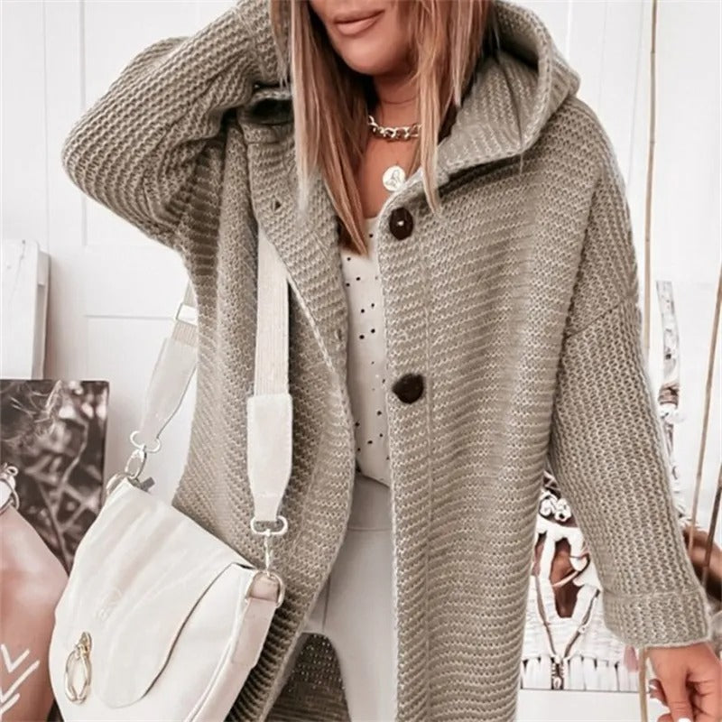 Elena – zachte kasjmier hoodie-cardigan