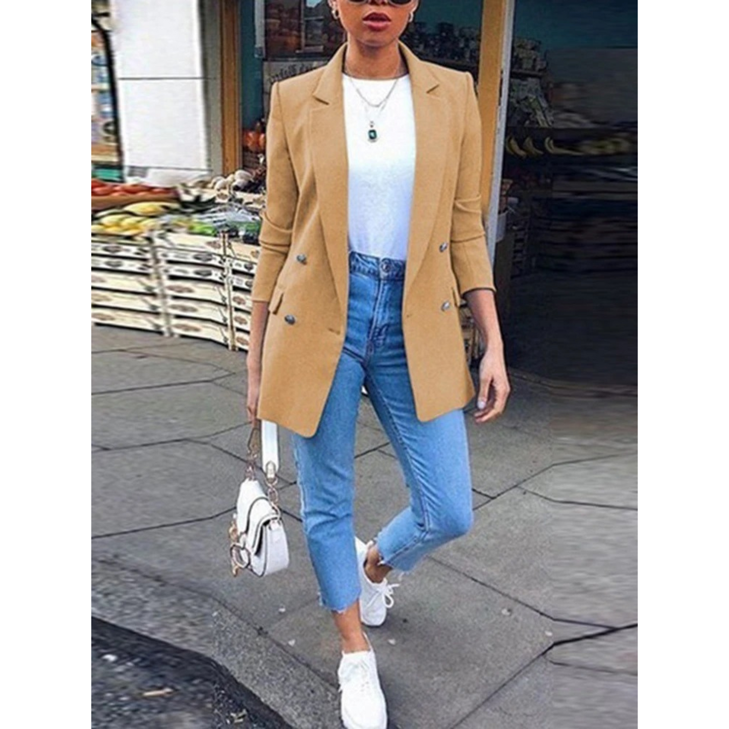 Femke – Lange Damesblazer Met Moderne Snit