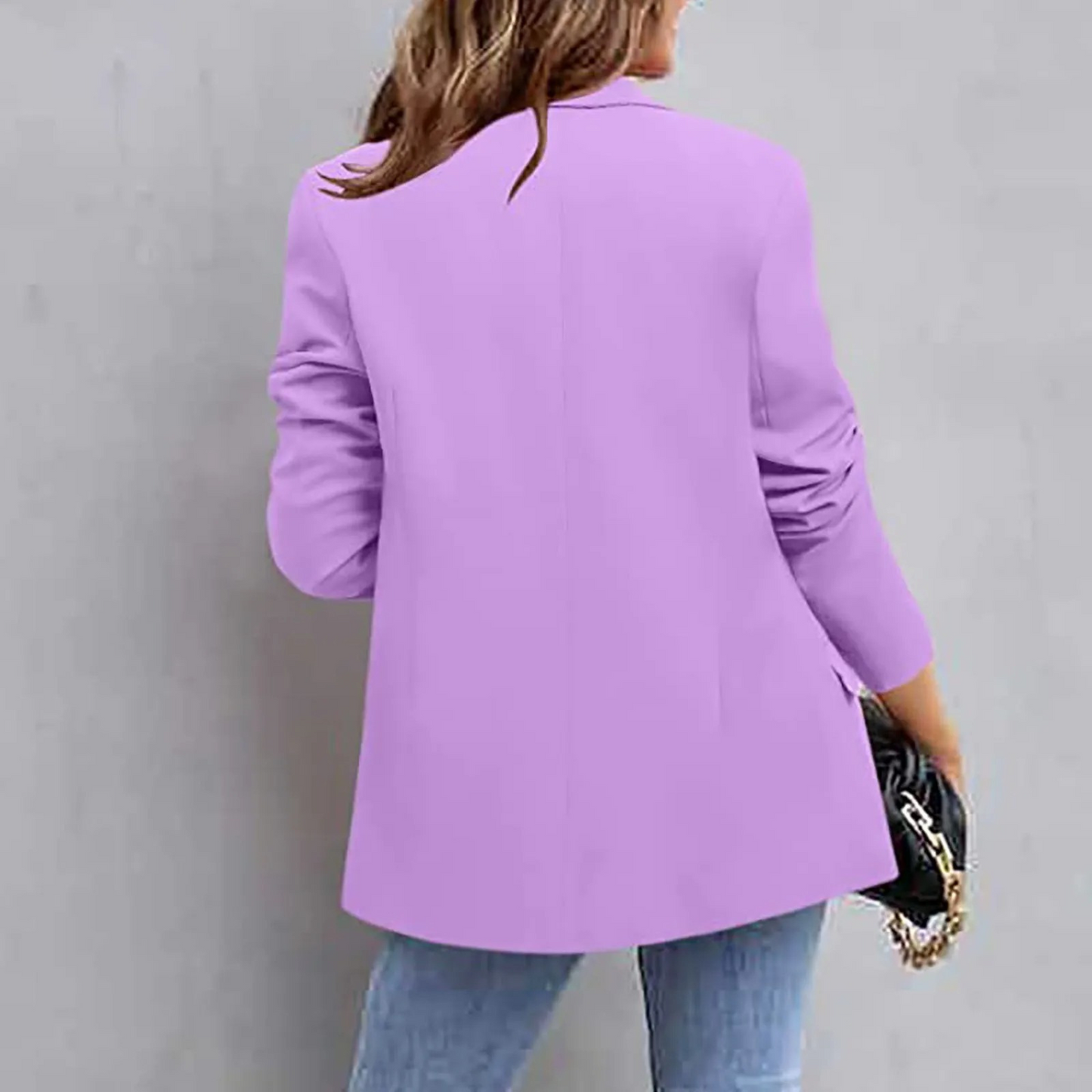fenna – Koreaanse damesblazer met lange mouwen en elegante snit