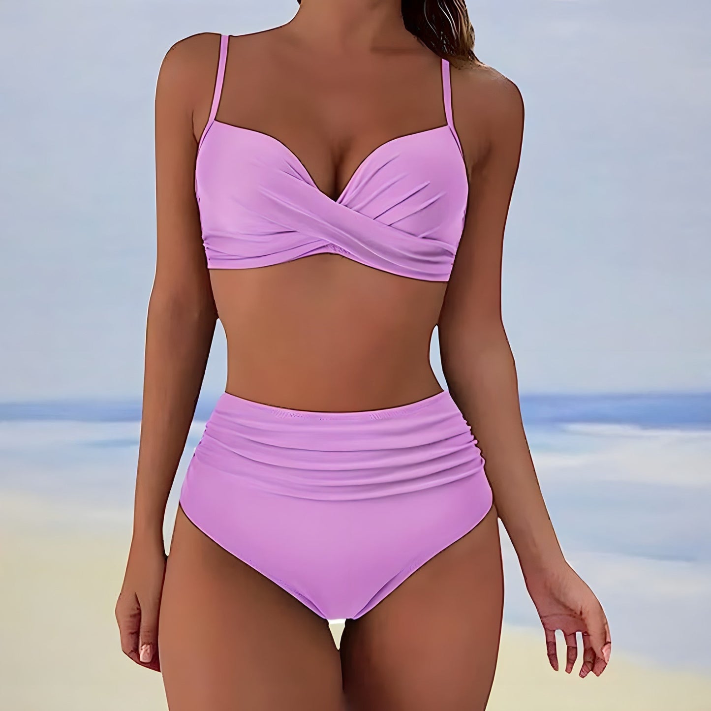 Luna – bandeau bikini met speelse ruffle details
