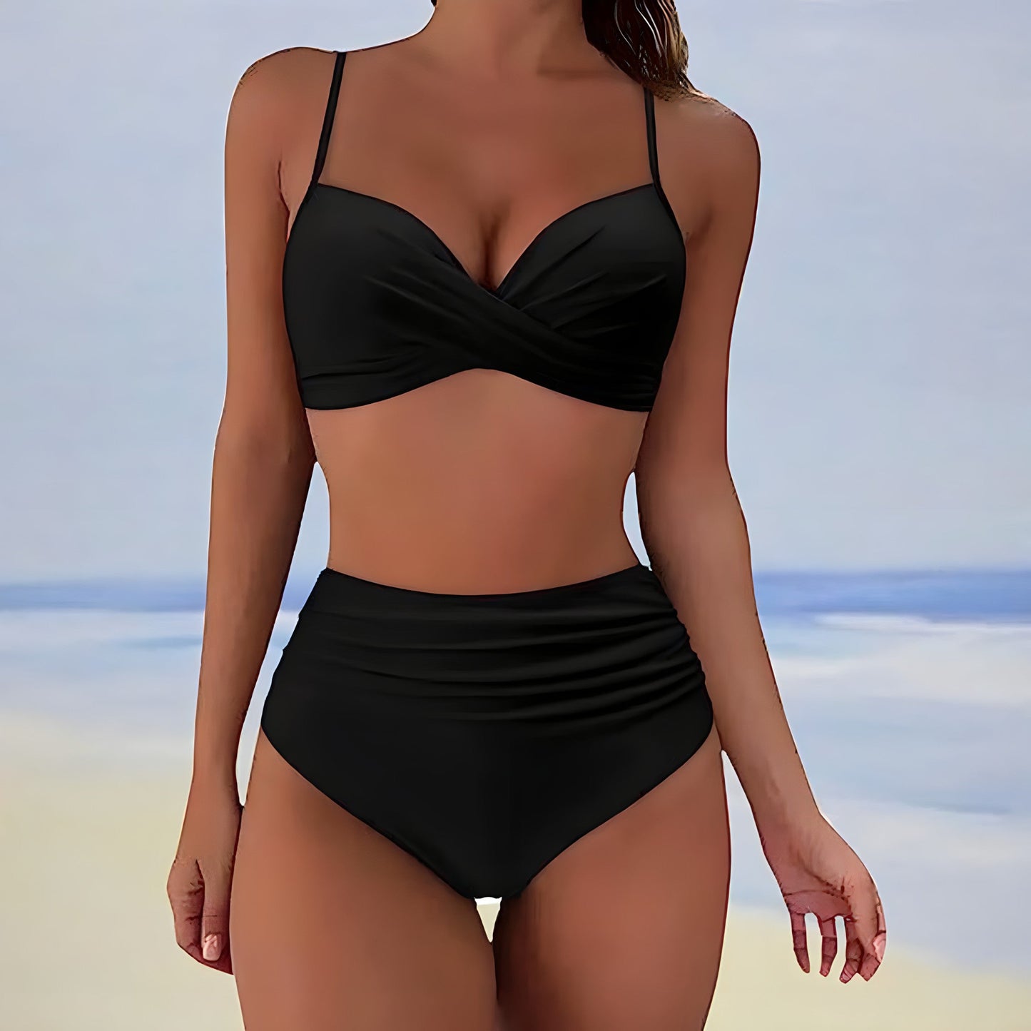 Luna – bandeau bikini met speelse ruffle details