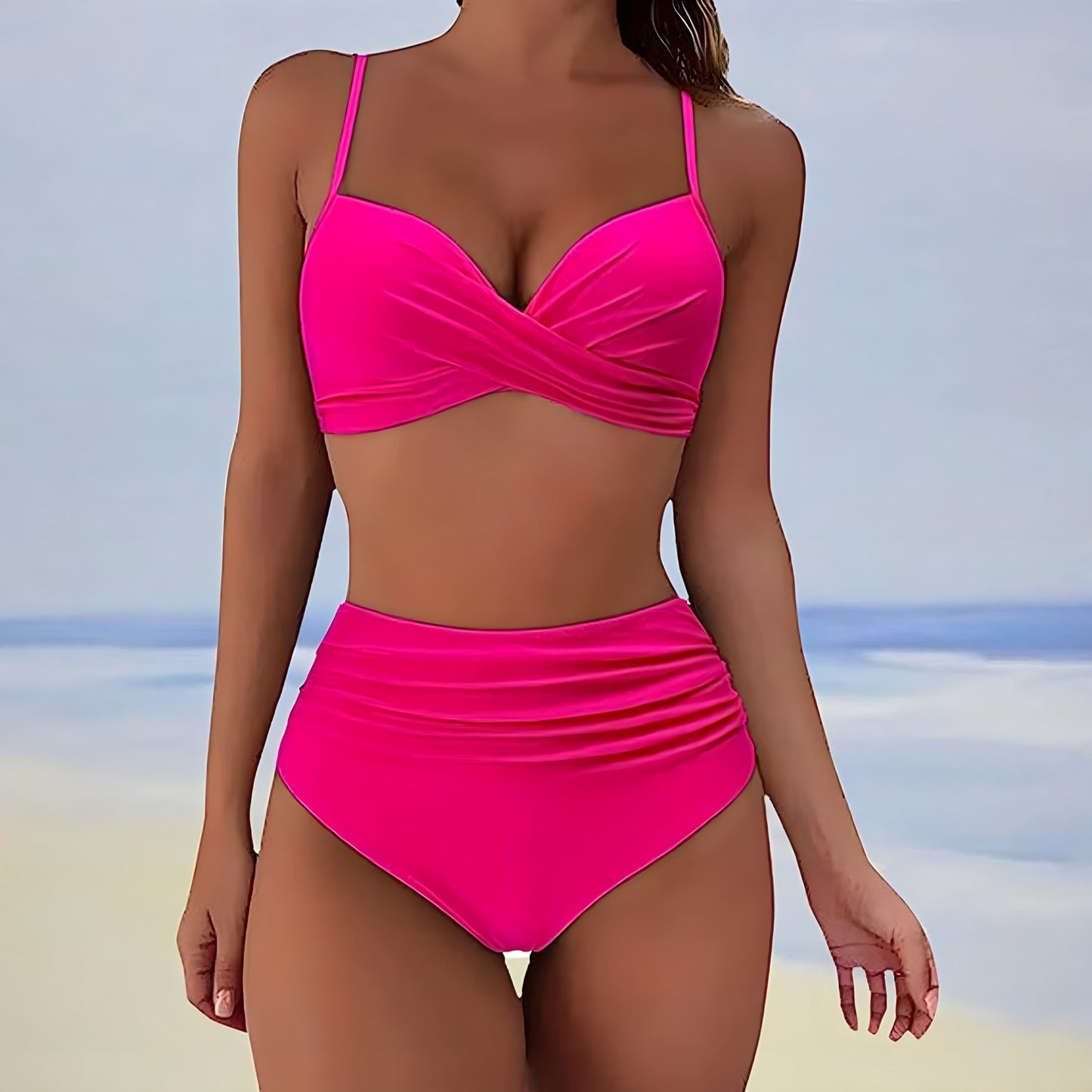 Luna – bandeau bikini met speelse ruffle details