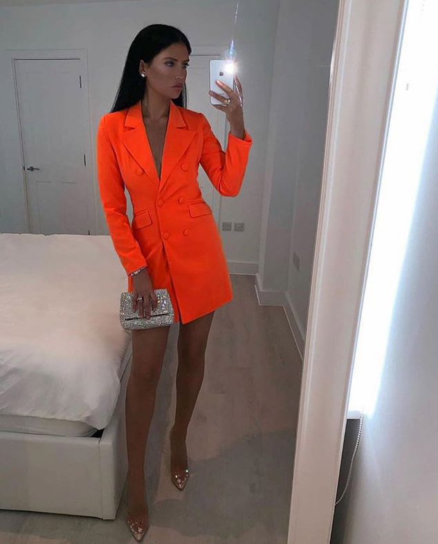 Betina – Zomerse blazerjurk in oranje