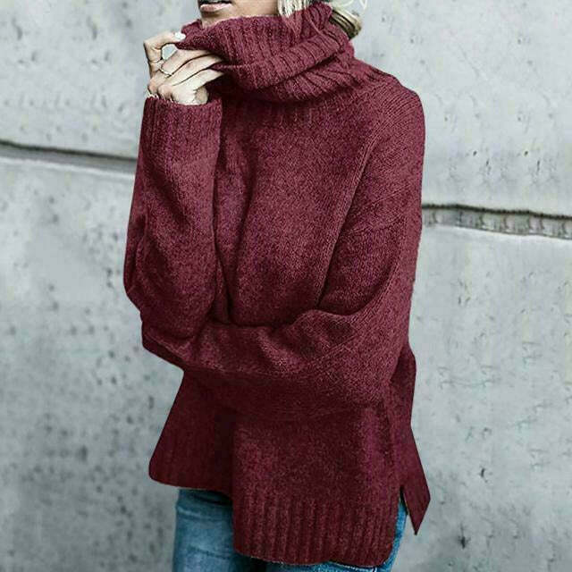 Rachel – oversized coltrui met zachte knit en lange mouwen