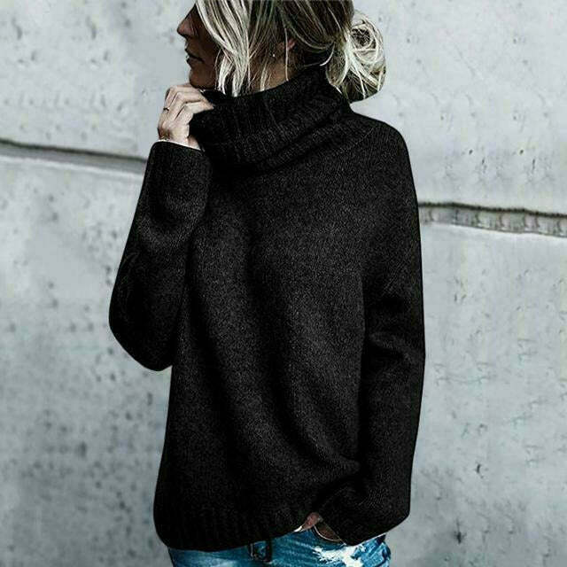 Rachel – oversized coltrui met zachte knit en lange mouwen