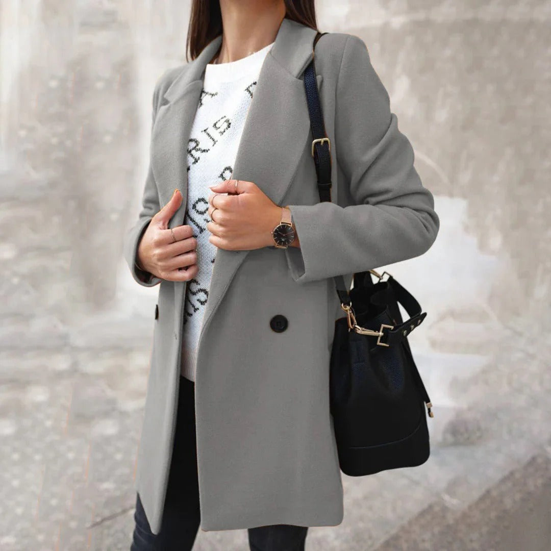 Clémence – double-breasted mid-length coat