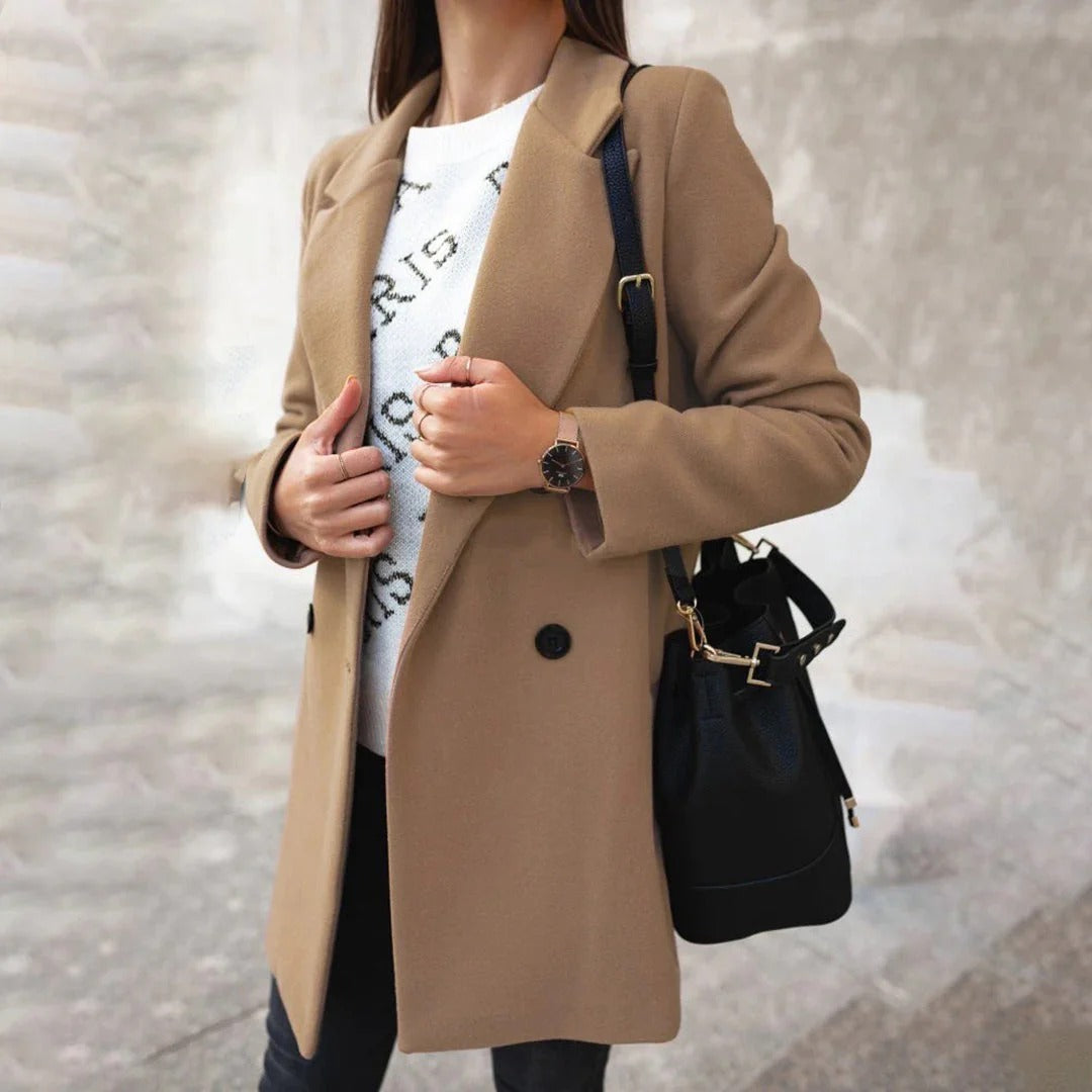 Clémence – double-breasted mid-length coat