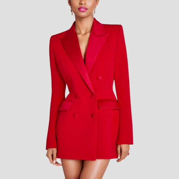 Fabienne – Blazer Mini Jurk Voor Dames Met Double-Breasted Ontwerp