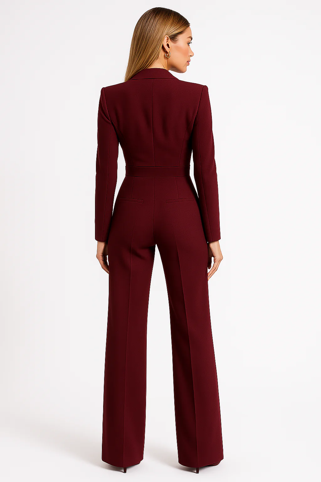 Mireille – Blazer Jumpsuit Met V-hals En Wide-leg Pasvorm