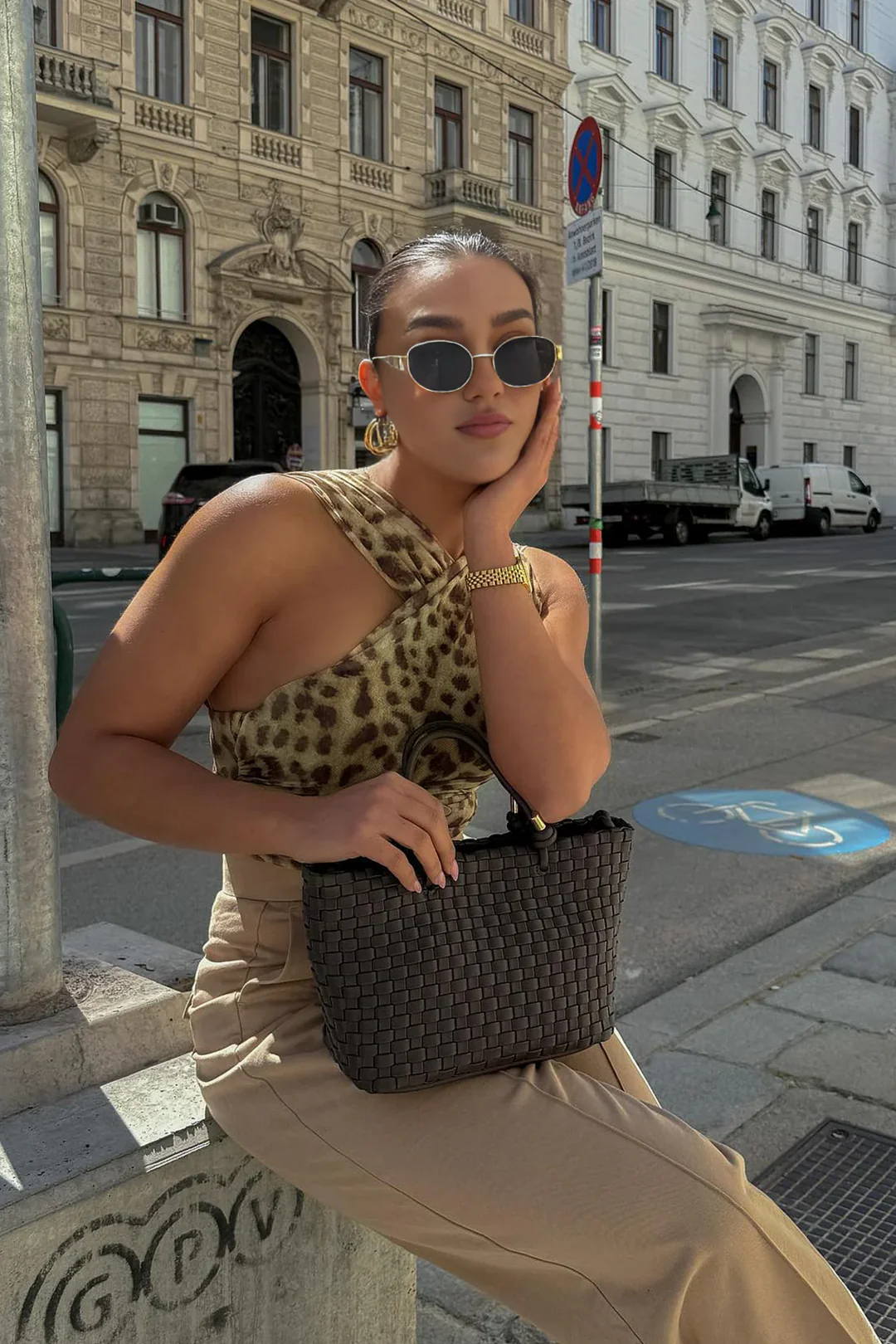 Zara – asymmetrische zomer top met panterprint