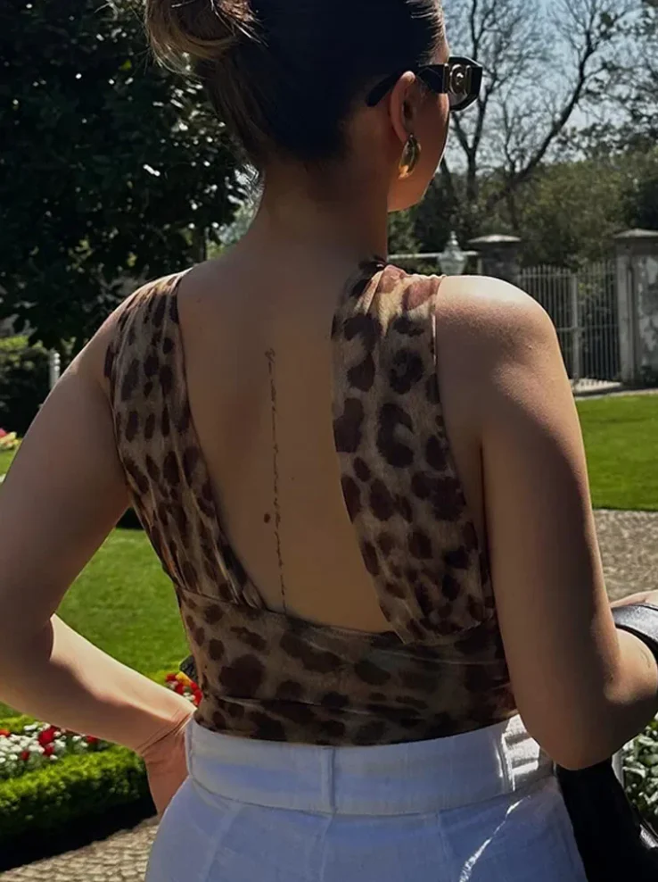 Zara – asymmetrische zomer top met panterprint