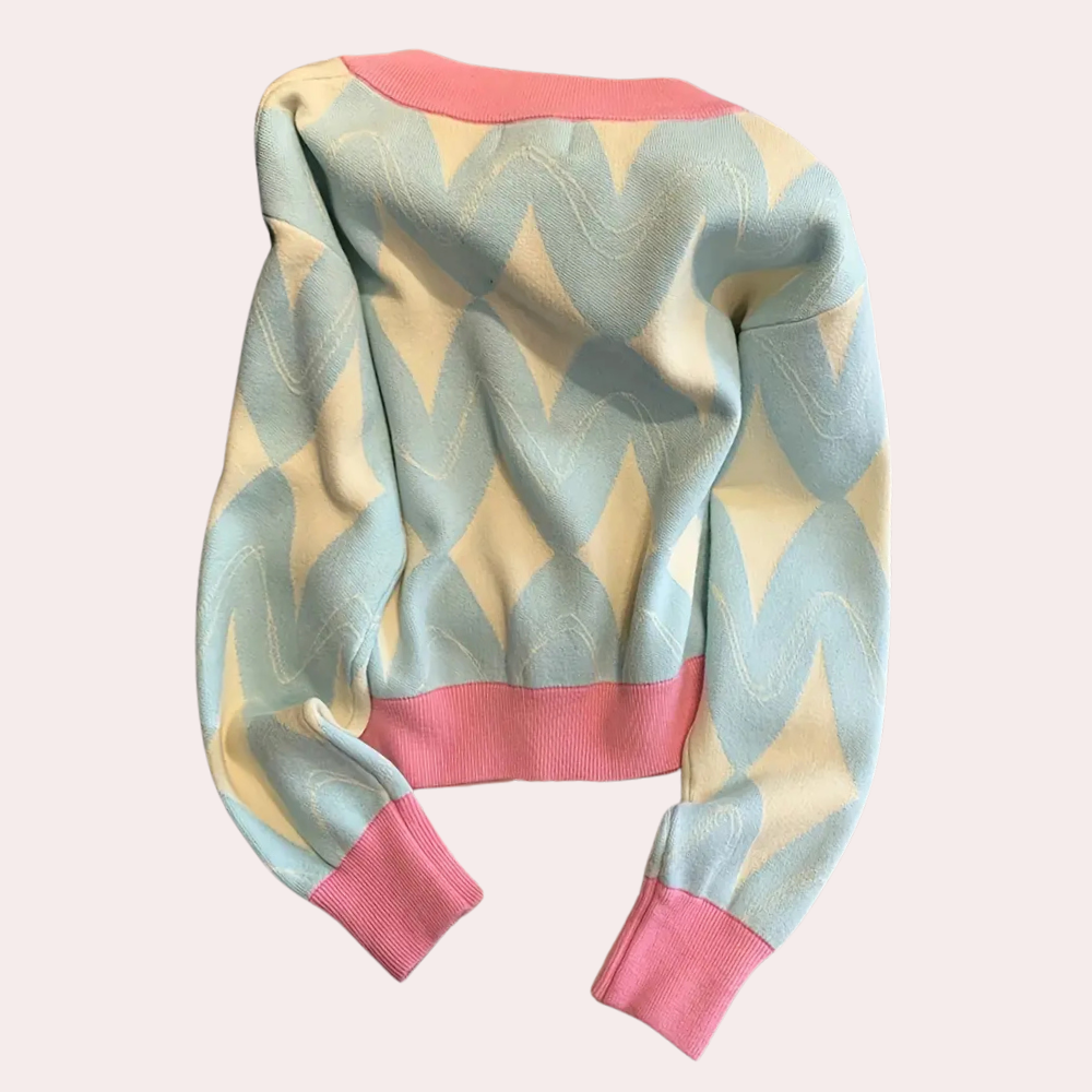Camilia – gekleurde dames cardigan vest