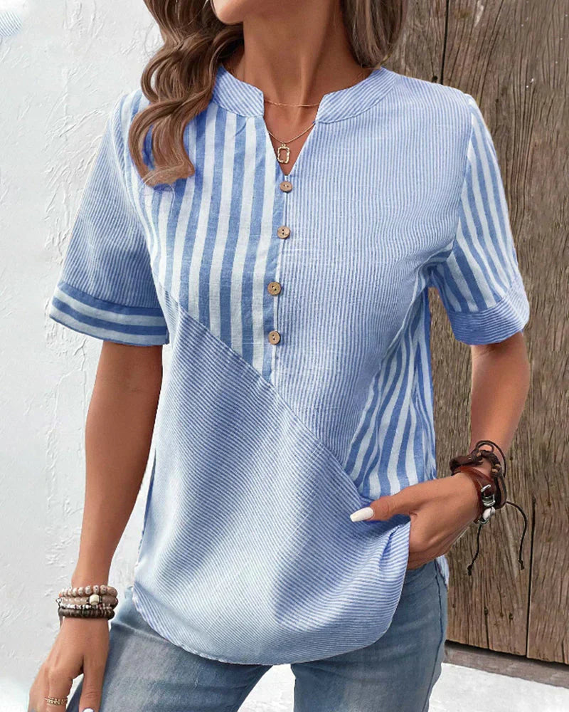 Luciana – Katoenen Damesblouse met Print