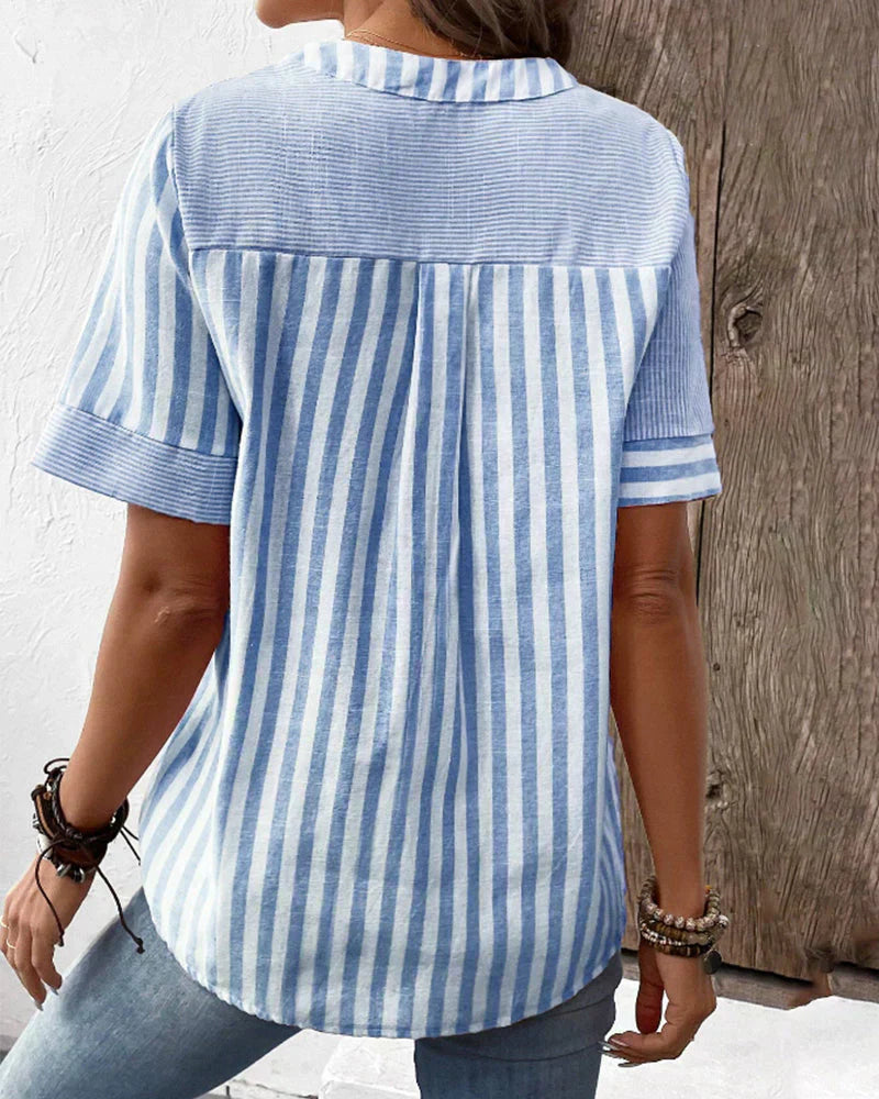Luciana – Katoenen Damesblouse met Print