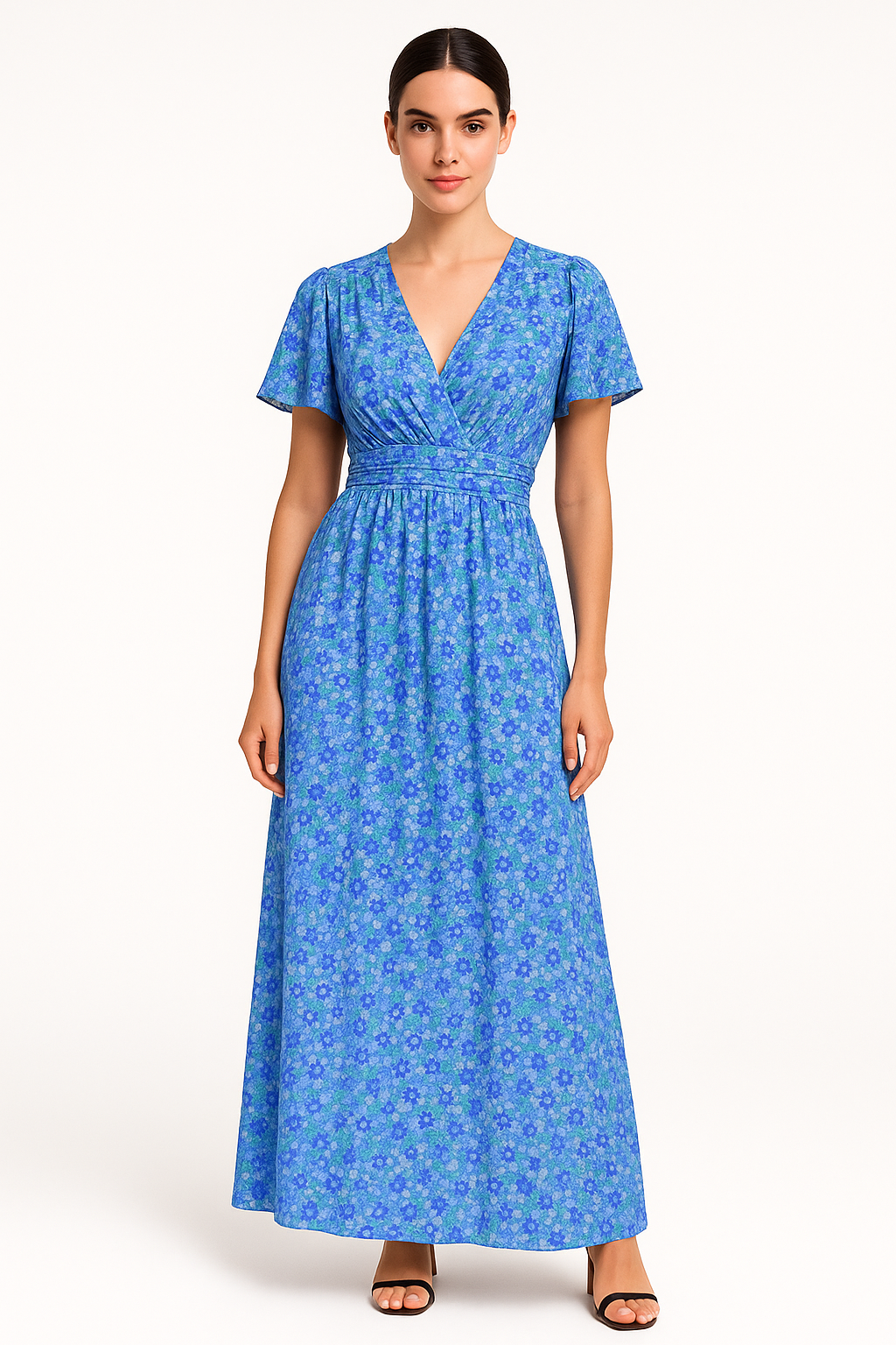 Anna Blush – jurk met verfijnd bloemmotief en zachte viscose