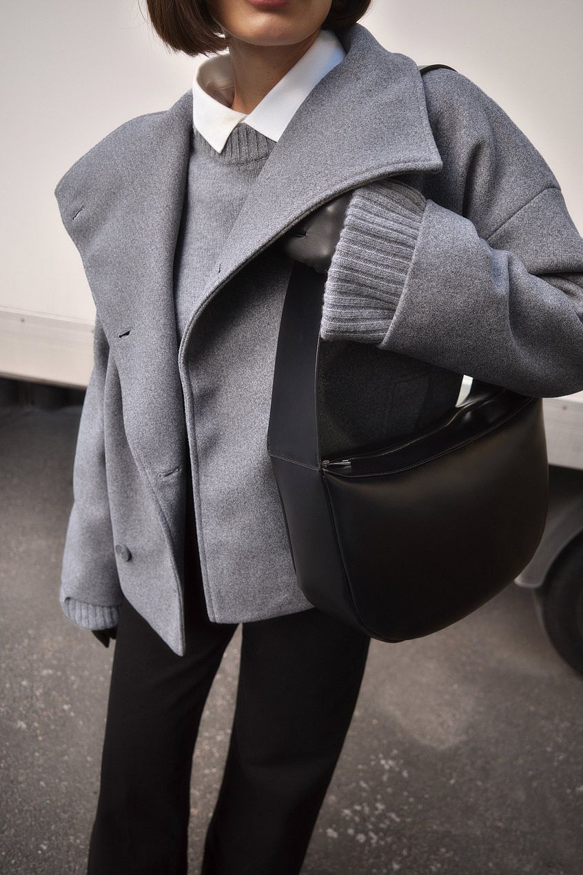 Elise - Korte Oversized Dubble breasted Wollen Jas