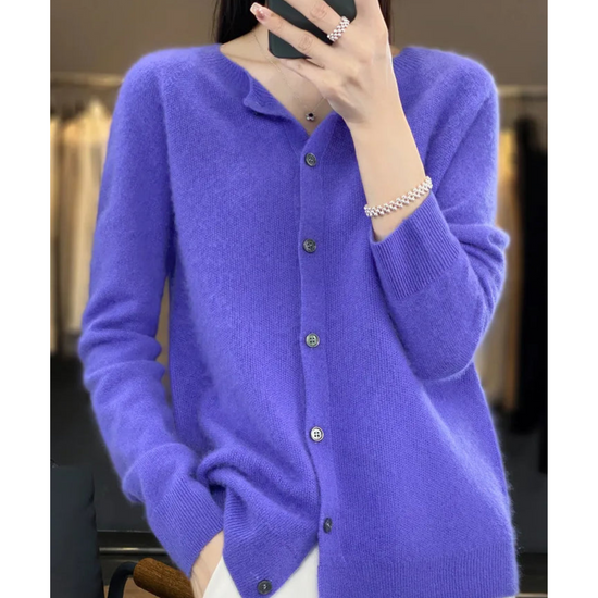 Milana – dames cardigan vest van merino wol