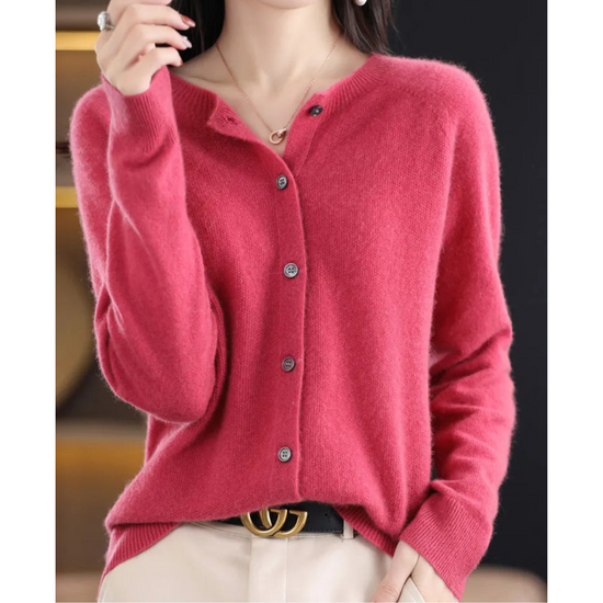 Milana – dames cardigan vest van merino wol