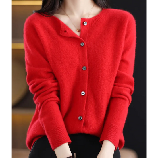 Milana – dames cardigan vest van merino wol