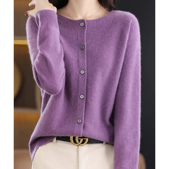 Milana – dames cardigan vest van merino wol