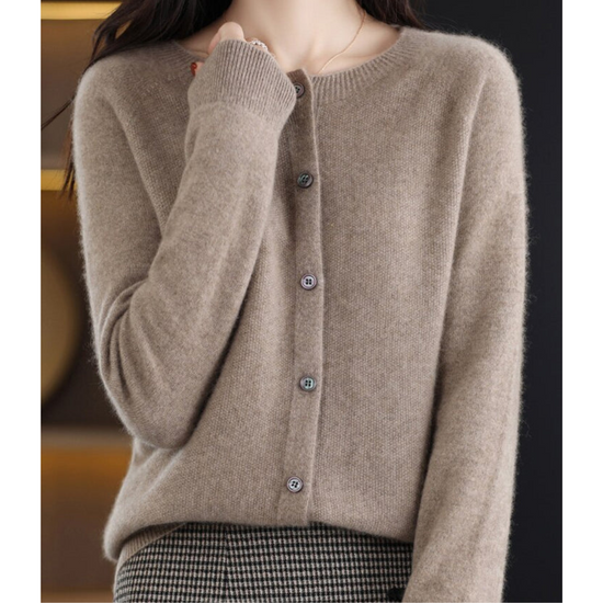 Milana – dames cardigan vest van merino wol