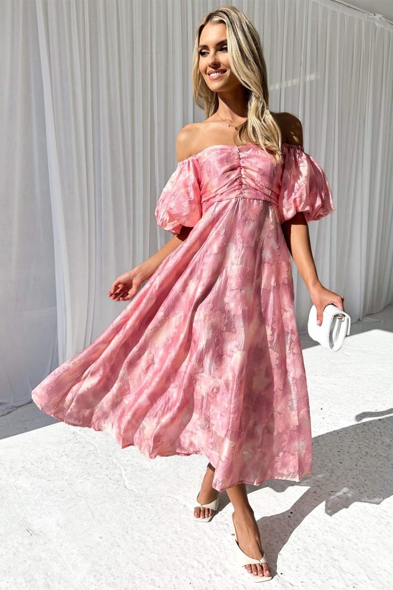 Sienna – Asymmetrische Midi Jurk met Eén Mouw