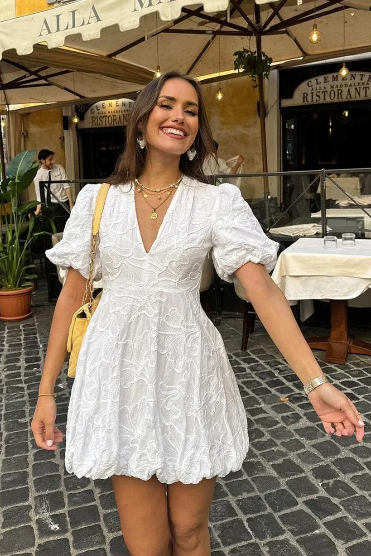 Lana - Luchtige Zomerjurk Met Ballon Mouwen