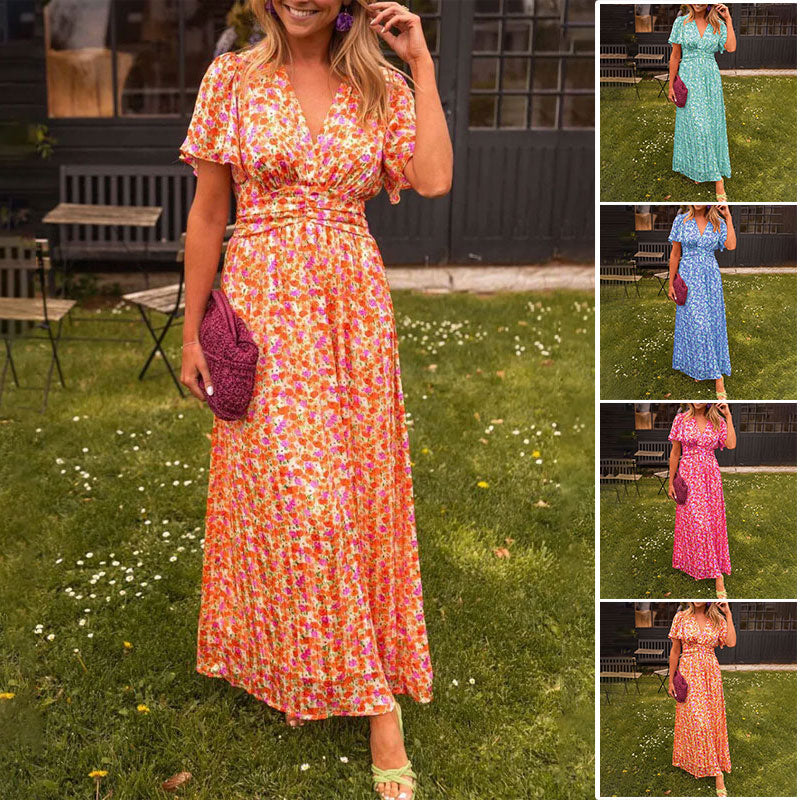 Anna Blush – jurk met verfijnd bloemmotief en zachte viscose