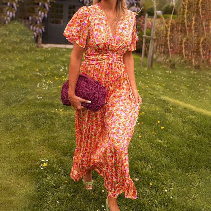 Anna Blush – jurk met verfijnd bloemmotief en zachte viscose