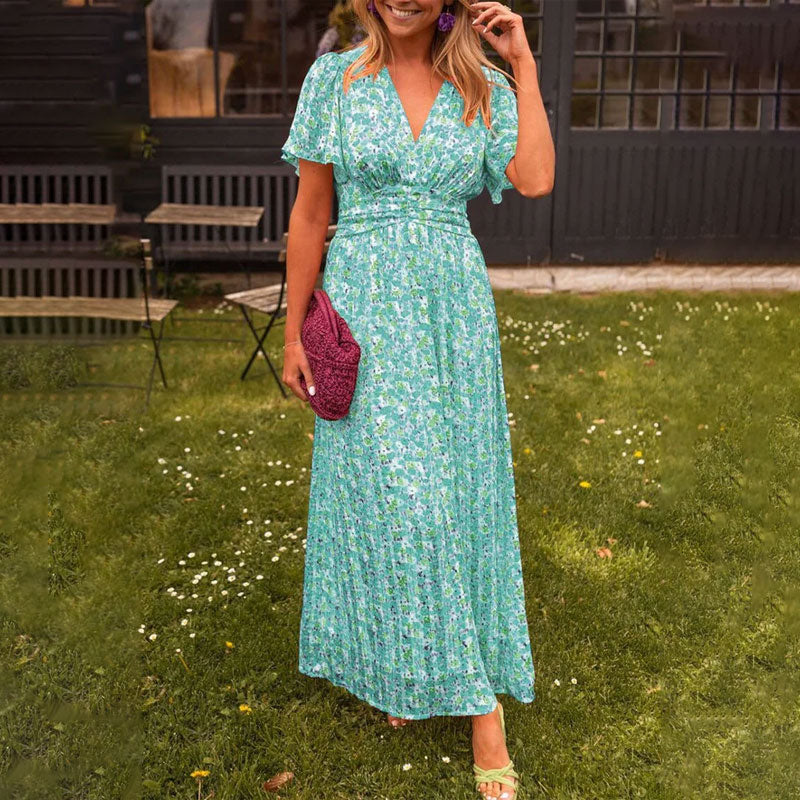 Anna Blush – jurk met verfijnd bloemmotief en zachte viscose