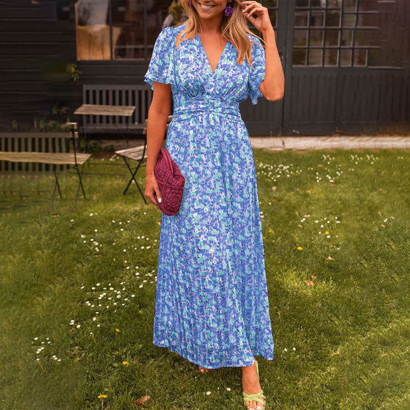 Anna Blush – jurk met verfijnd bloemmotief en zachte viscose