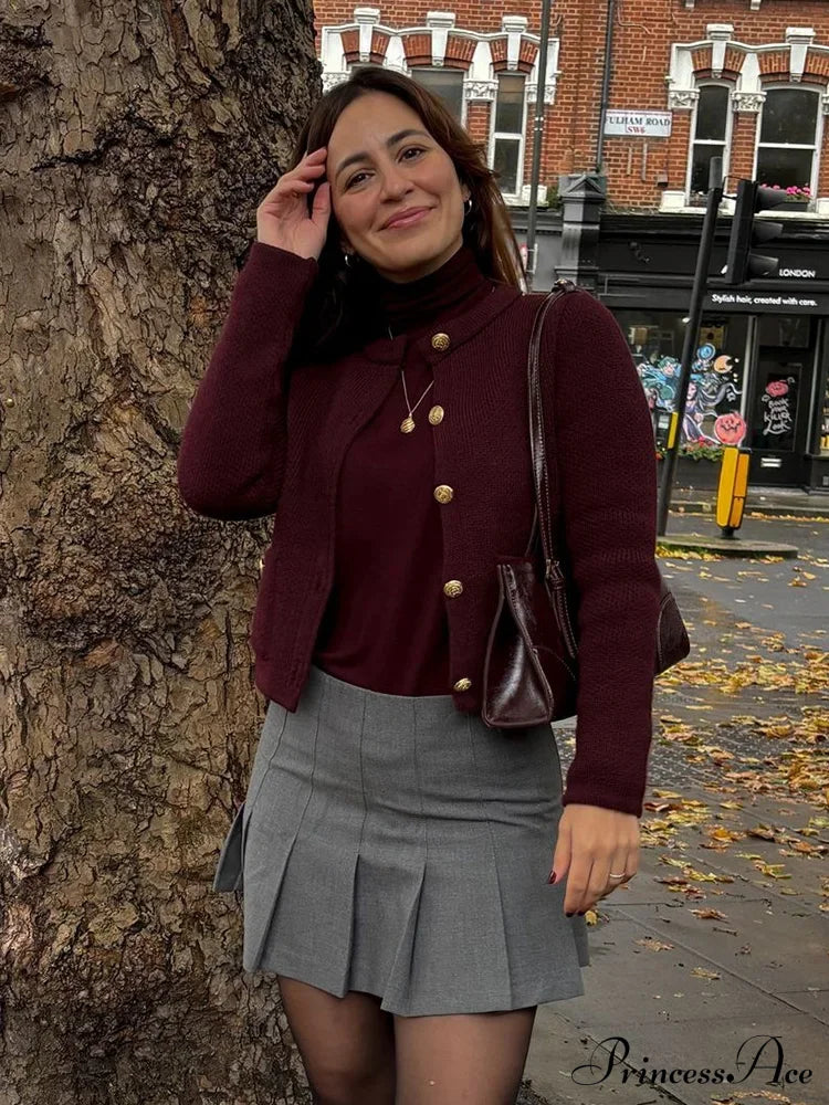 Lotte – vintage cardigan vest met single-breasted sluiting