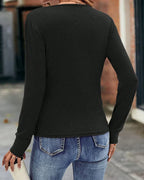 Overslag top met lange mouwen en tailleplooien