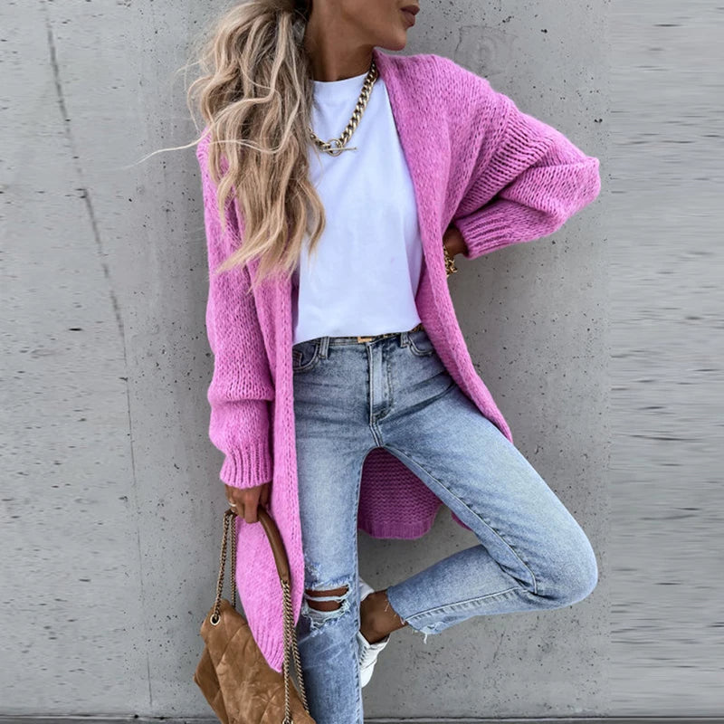 Estelle – mid-length cardigan vest van cashmere