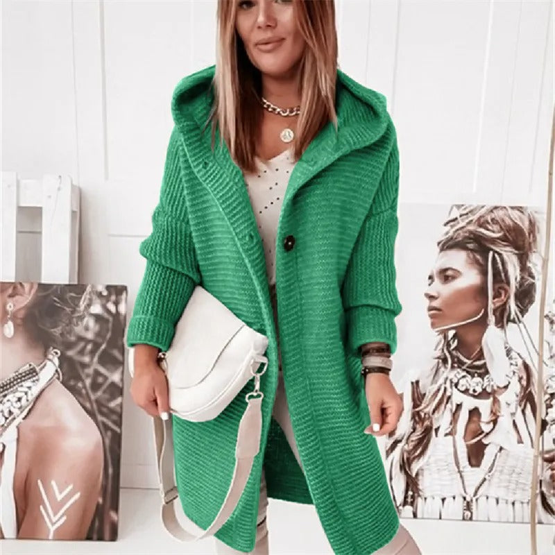 Elena – zachte kasjmier hoodie-cardigan