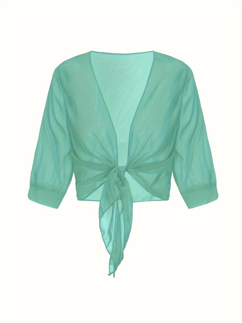 Sofia - Luchtige Cropped Cardigan Top