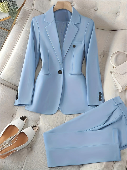 Flore – blazer set met klassieke revers en getailleerde pasvorm
