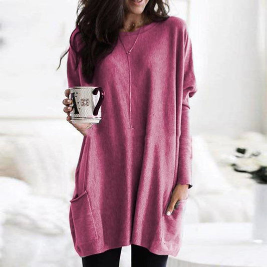 Noa – Lange Sweater Met Zakken Voor Dames