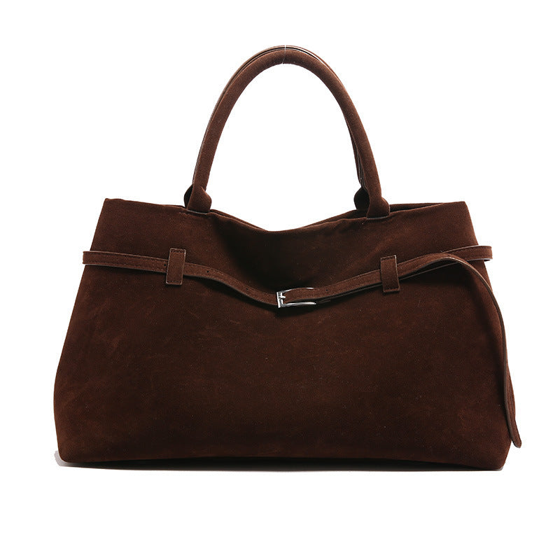 Anaïs – suede shopper tas met ruim interieur en versterkte hendels