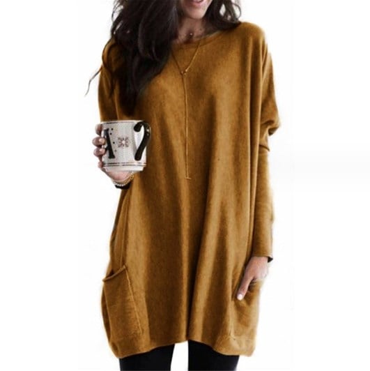 Noa – Lange Sweater Met Zakken Voor Dames