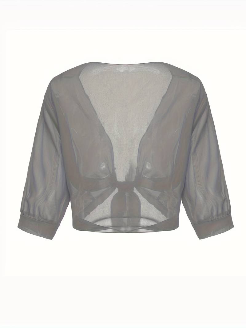 Sofia - Luchtige Cropped Cardigan Top