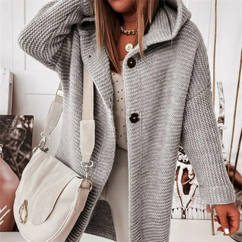 Elena – zachte kasjmier hoodie-cardigan