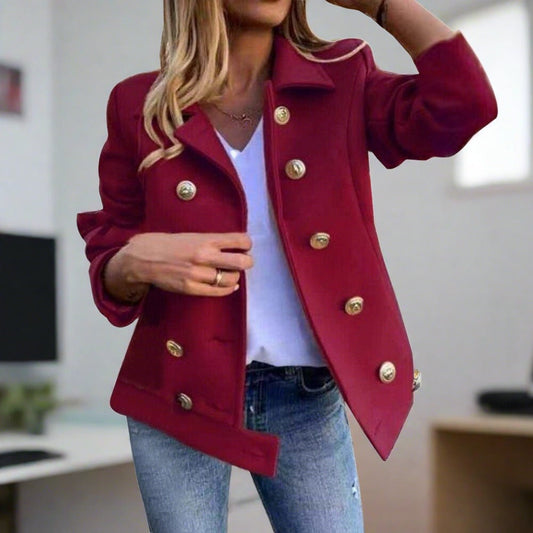 Elise – effen damesblazer met knoopsluiting