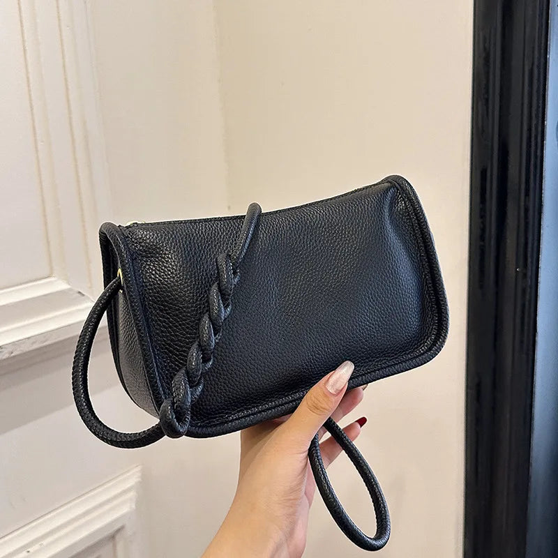 Eva – crossbody handtas van rundleer met verstelbare riem
