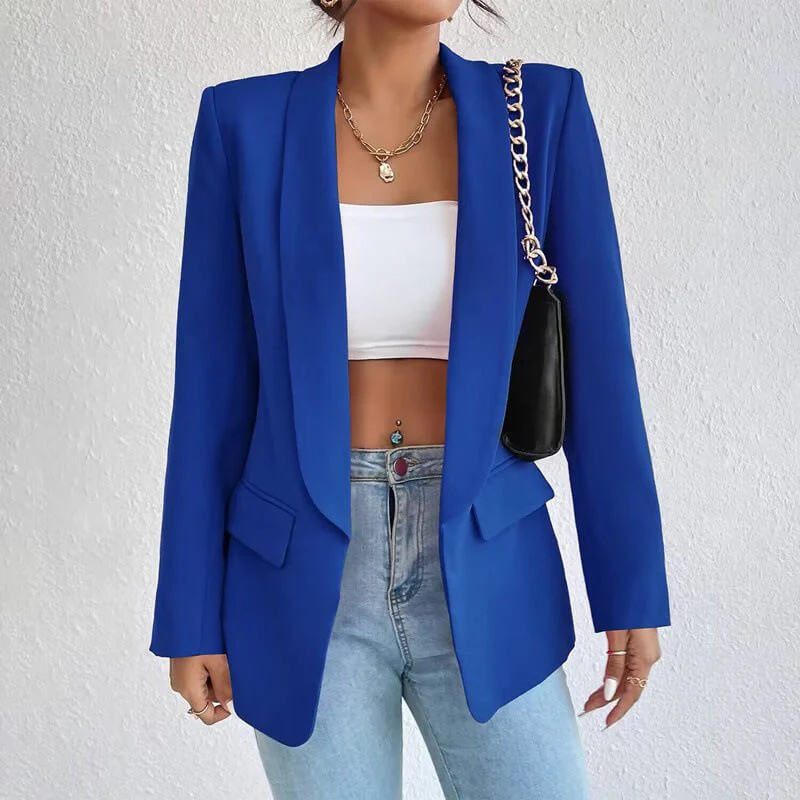 Isabella – dames blazer met lange mouwen en open voorkant