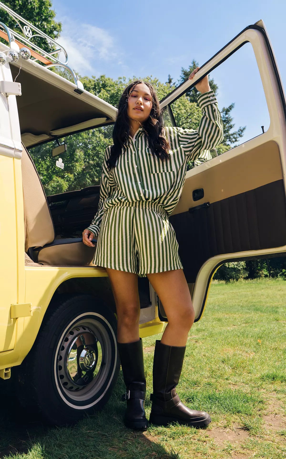 Noa – Gestreepte zomer shorts met elastische taillebande Activiteiten