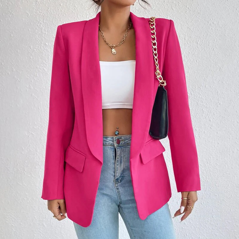 Isabella – dames blazer met lange mouwen en open voorkant