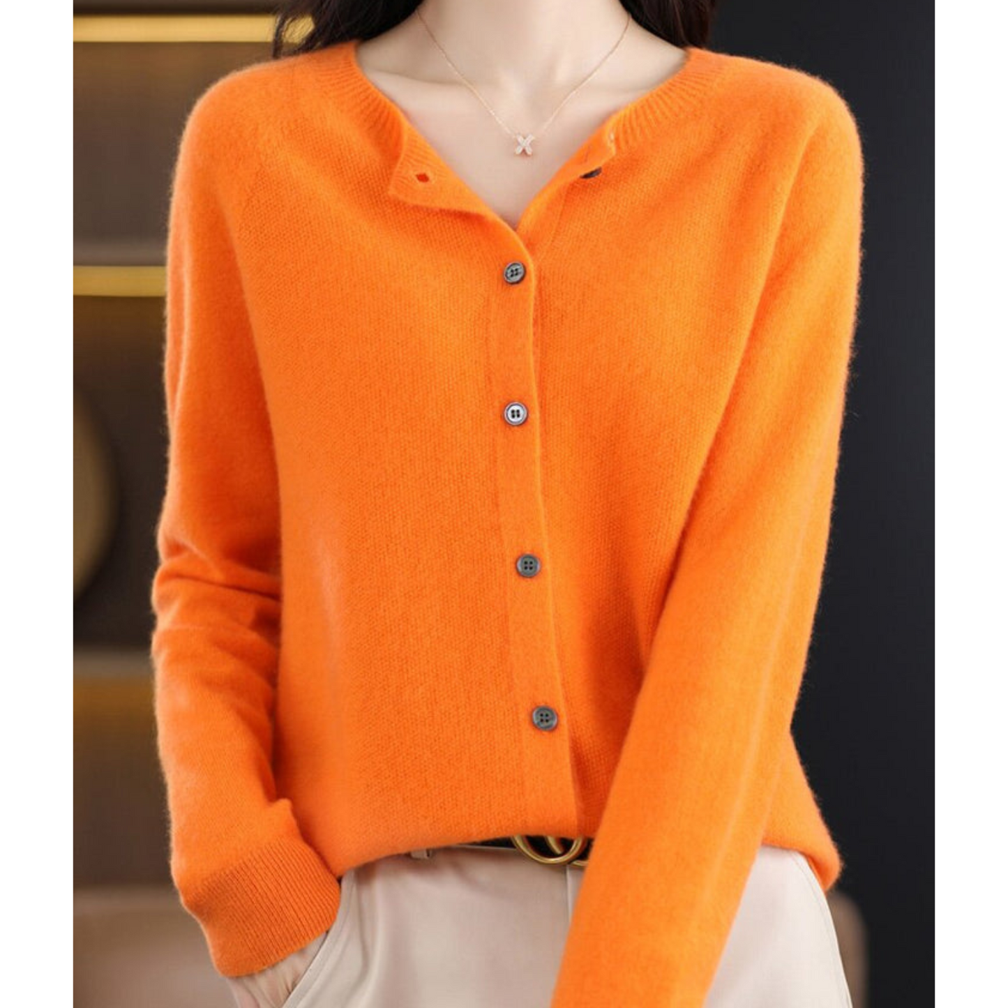 Milana – dames cardigan vest van merino wol