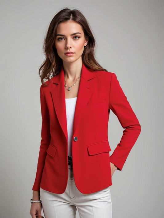Milani – zwarte damesblazer met klepzakken en moderne snit