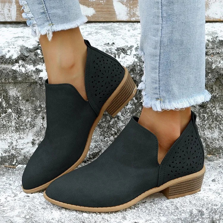 Noëlle – Comfortabele Leren Dames Schoenen Met Lage Hak